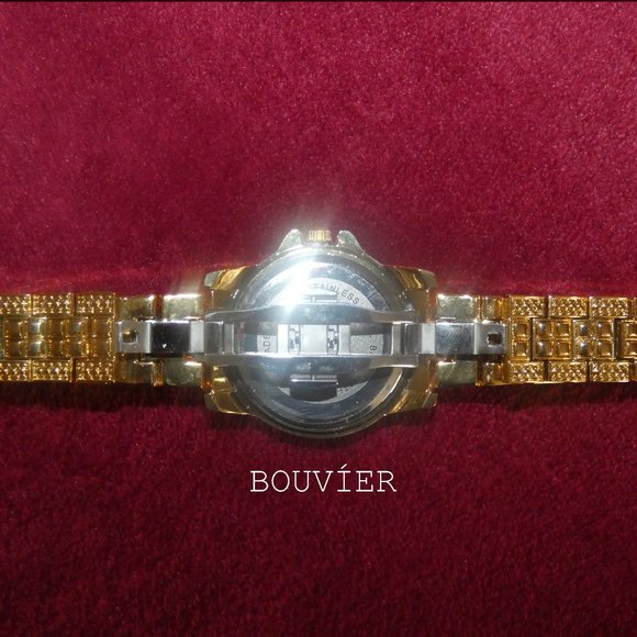 18K Solid Gold Diamond Baguette Watch - Picture 3 of 3